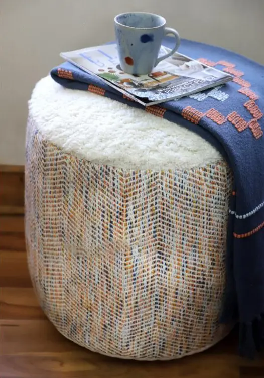 Drum Cylinder Pouf